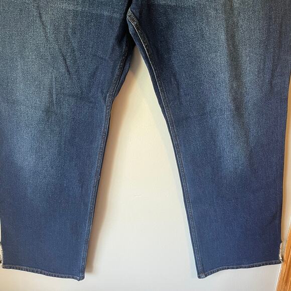 NWT! Hollister Dark Wash Low-Rise Dad Jean Outer Ankle Slit Size 19R W34 L31 - Picture 11 of 12